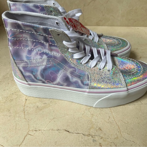 Vans Womens Butterfly Dreams Sk8-Hi Tapered Stackform Purple  Sneaker 8.5 NEW - Picture 2 of 6